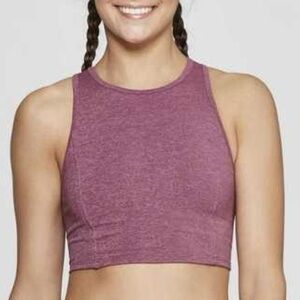 JOYLAB Women's Purple Crop Top Sports Bra Size Medium